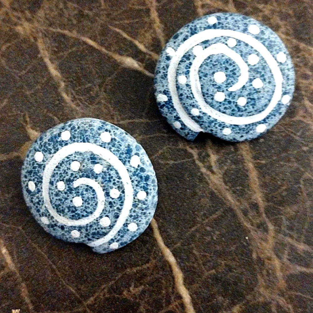 Ken done one of a kind hand painted earrings